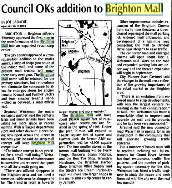 Brighton Mall - Aug 1993 Article On Expansion (newer photo)